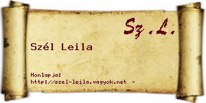 Szél Leila névjegykártya